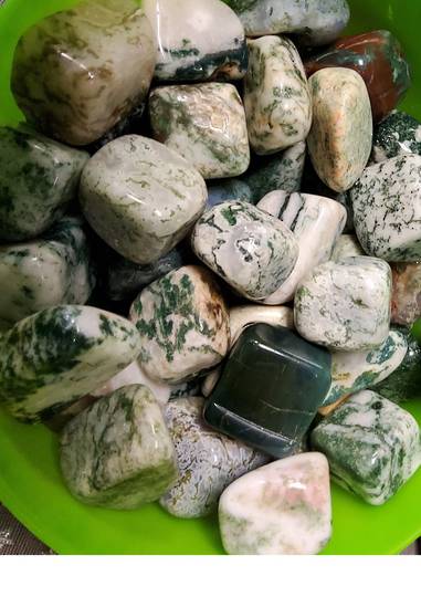 Small Moss Agate Tumbled Piece